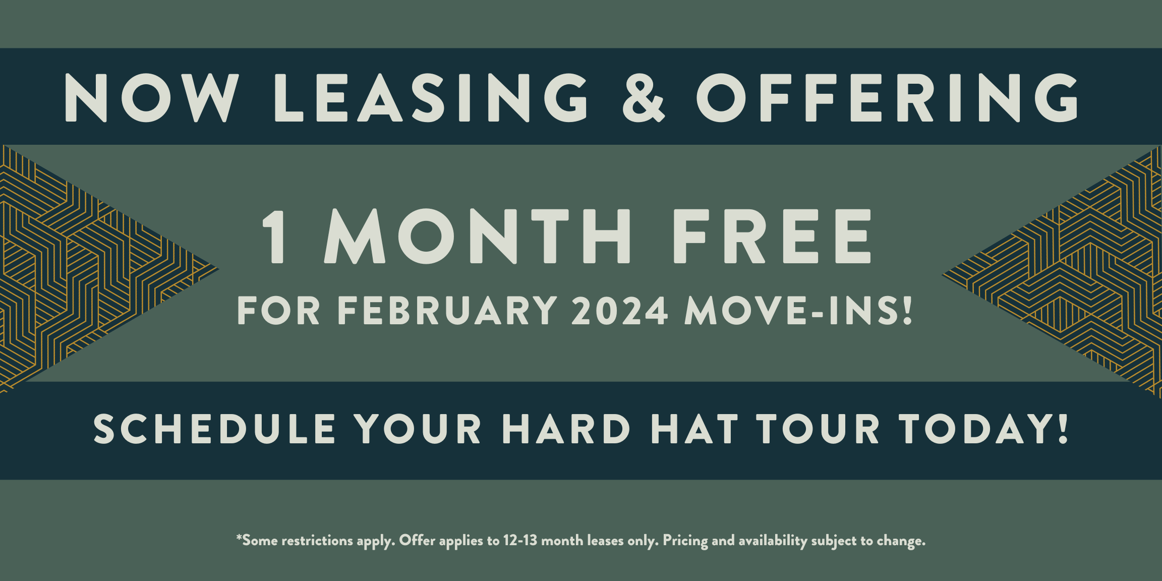 1 month free for February 2024 move-ins!